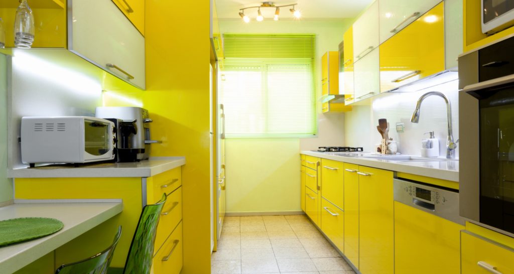 yellow kitchen