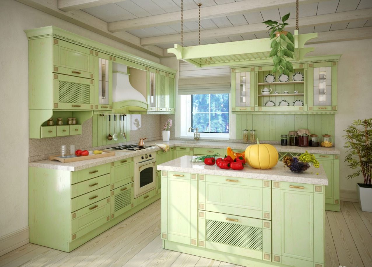 lime color kitchen