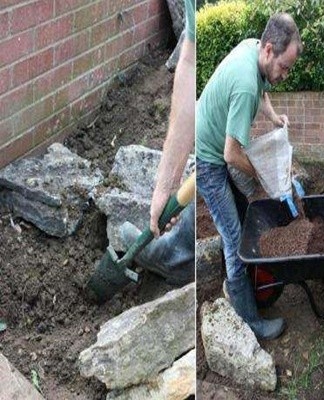 Fine crushed stone, pebbles, broken brick are suitable for filling the bottom of the pit.