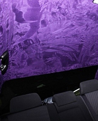 The alcantara is Italian and self-adhesive.