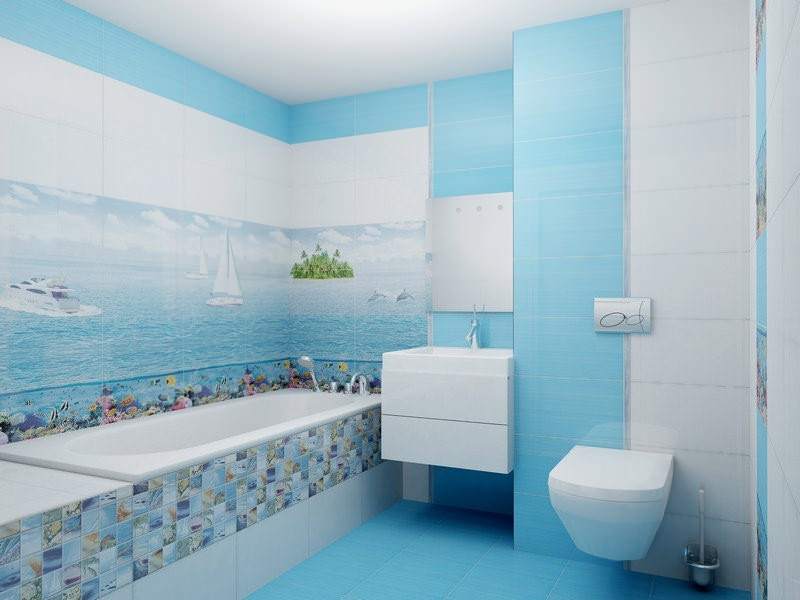 Before choosing a shade of blue, you must decide on the style of your future bathtub.