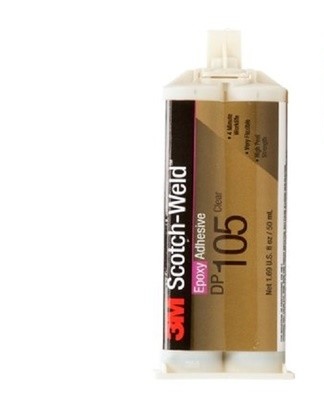 A two-component adhesive provides a strong bond between glass and wood.