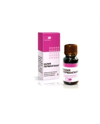 In a pale pink solution of potassium permanganate, colored and dark objects are soaked (1 hour) - together with microbes, the musty smell also disappears.