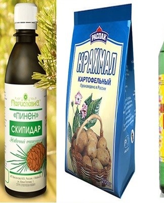 The use of the components is based on the odor absorption mechanism.