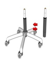 Do-it-yourself step-by-step instructions for replacing and repairing a gas lift in an office chair