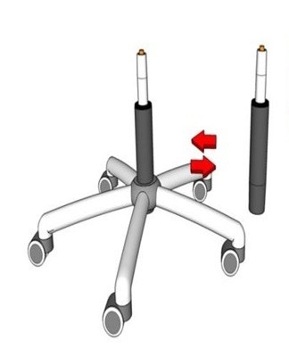 Do-it-yourself step-by-step instructions for replacing and repairing a gas lift in an office chair