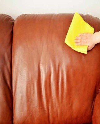 Using a stain remover, you can get rid of stains on leatherette or natural leather.