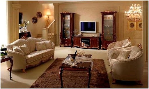 interior of the living room in a classic style
