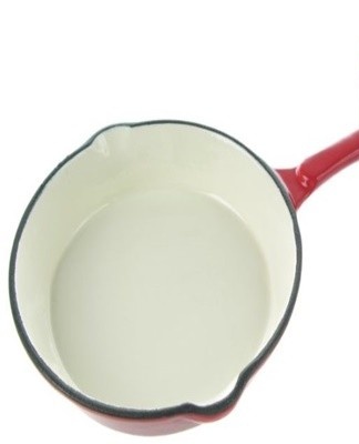 The enamel coating is less demanding to maintain than simple cast iron.