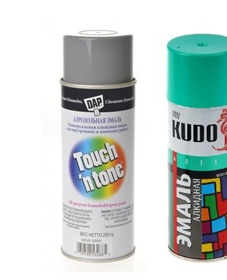 Alkyd spray cans are made of resins, alcohols, acids and pigments.