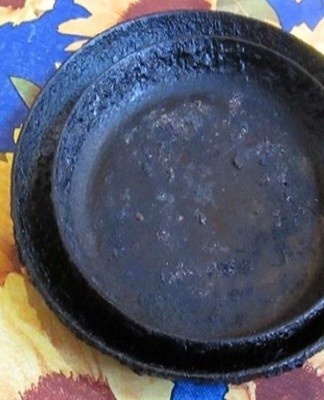 When the pan is worn out, food burns on it, then it can ignite in the oven with the help of salt.