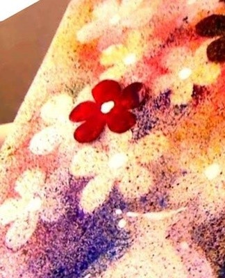 The splatter technique most often involves the use of stencils to create a design.