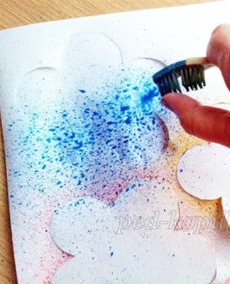 If you don't have a brush with elastic bristles, you can use an unnecessary toothbrush.