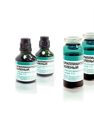 brilliant green in bottle