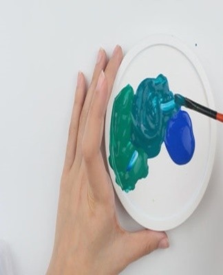 The mixture of azure and brown or gray gives such a shade.