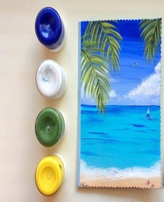 On the second half of the sheet, an imprint of the image will remain, similar to a printed illustration.