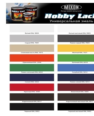 Manufacturers produce PF-115 enamel in more than 30 shades.