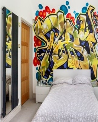 Ideas for creating graffiti with your own hands in the interior of a house and apartment