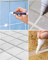 Pencils for whitening plumbing joints and how to paint with them