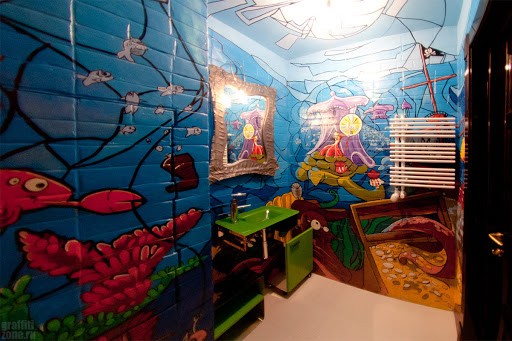 graffiti in the apartment