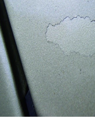 Enamel was applied too thinly or unevenly.