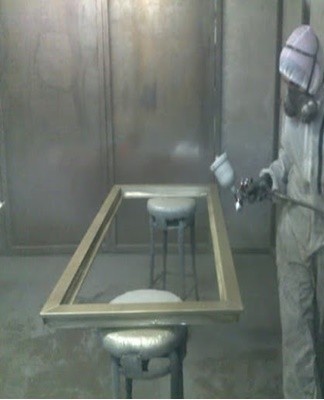 Films, small debris and remnants of construction foam are removed from the surface of the plastic.