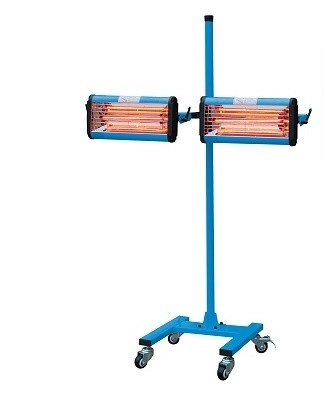 The use of infrared lamps for drying the body of a car is described in the attached instructions.