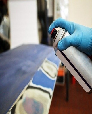 When painting boards, do not apply less than two coats.