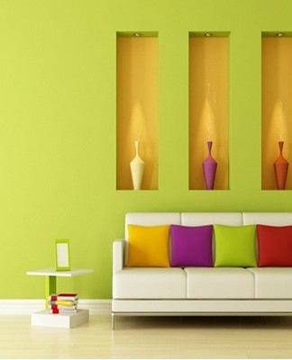 To create a soft and soothing interior, mainly cold tones are used, and not necessarily pale tones.