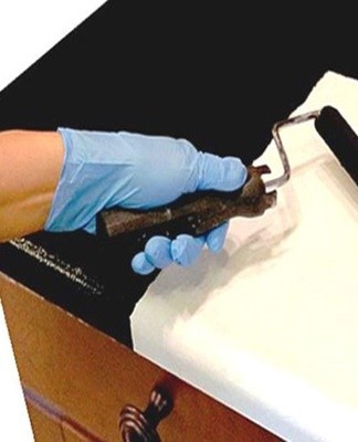 At the same time, worktops that do not come into direct contact with sunlight can be treated with nitro enamel.