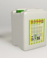 Instructions for use and composition of Tetracin, consumption rates and analogues