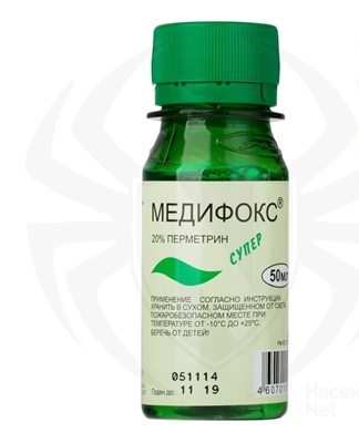 "Medifox-Super" belongs to the products of the 4th class of danger to humans, that is, weakly toxic.