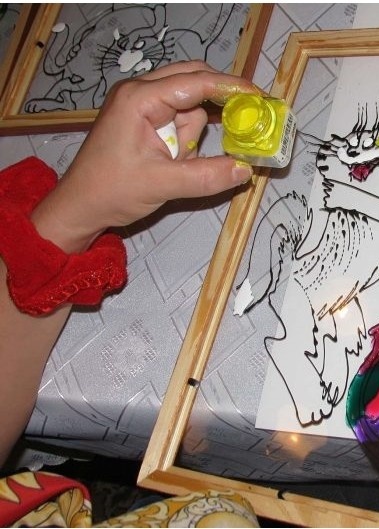 cotton swabs - help remove excess dye;