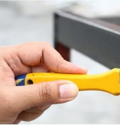 Apply a coat of black paint