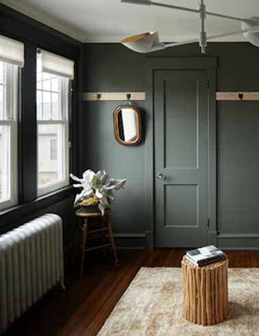 Interior with graphite paint