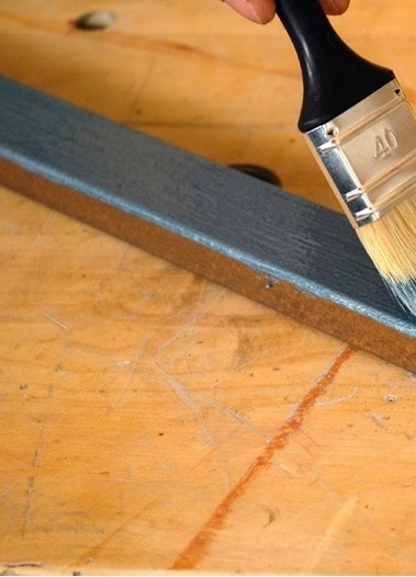 Mirror paint applied with a brush