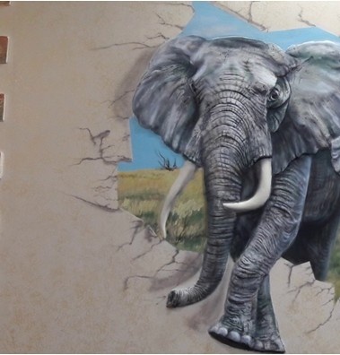 3D drawings on the wall